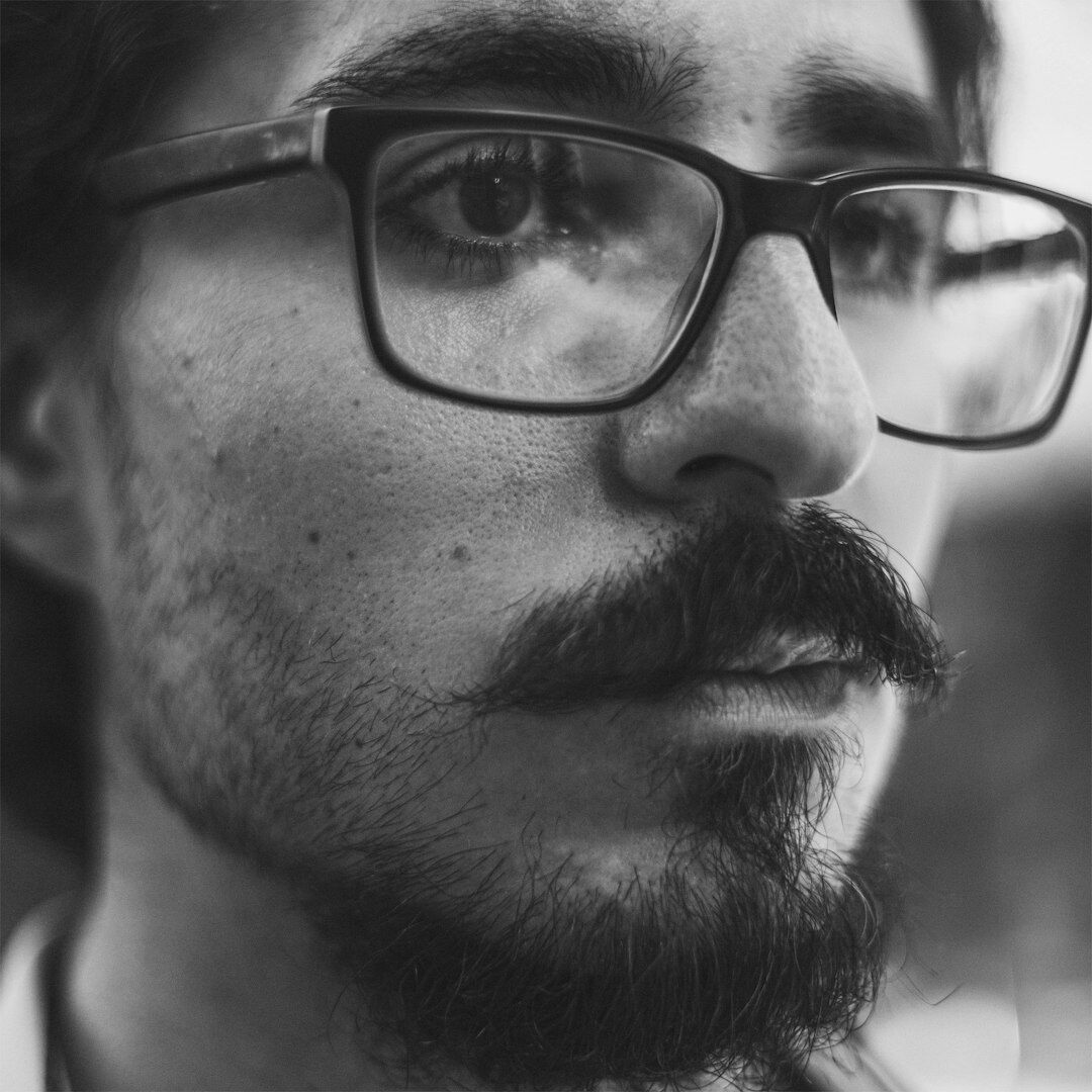 Slovenian man instructor portrait with glasses